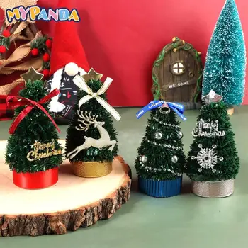1Pc 1:12 Miniatiūriniai Lėlių Kalėdų Eglutė Mini Kalėdų Namų Papuošalas Micro Kraštovaizdžio Dekoro Žaislas Lėlės Namas Priedai