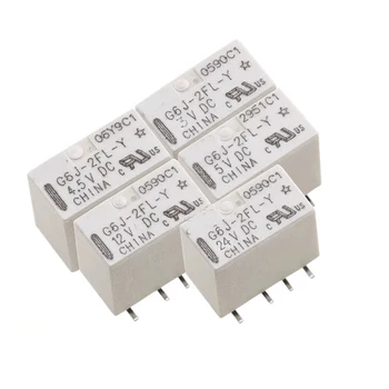 1PCS G6J-2FL-Y-3V 4.5 V 5V (12V 24VDC Du-atidaryti-dvi-uždaryti 1A8-pin Relay Autentiškais