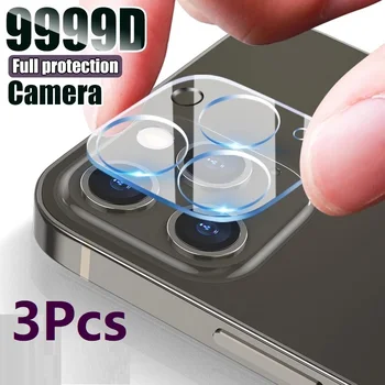 3pcs 3D HD Atgal Kameros Stiklo Apsaugos 