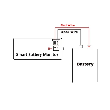 7-100V Smart Battery Monitor su Atramos, Skaitmeninis Akumuliatoriaus Talpa Testeris Akumuliatoriaus Įtampa Temperatūros Ekranas, Juoda
