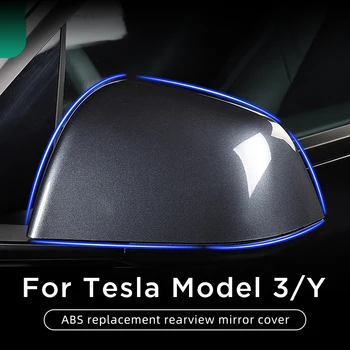 Automobilio Galinio vaizdo Veidrodėlio Dangtelis Tesla Modelis 3 Modelis Y 2022 Šoninės Durys Veidrodžio Dangtelis apsaugos Tesla Model Y 2023 Priedai