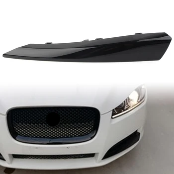 Blizgus Juodas Automobilių Bamperio Pusės Grotelės Įdėkite Dangtelį Dekoratyvinės Apdailos For Jaguar XF 2012 2013 2014 2015 Automobilių Reikmenys