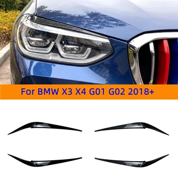 BMW X3 X4 G01 G02 2018+ Automobilio Žibintų Lempos Antakių Apdailos Automobilių Lipdukas Dekoratyvinis Dangtelis Automobilių Stiliaus Pakeitimo