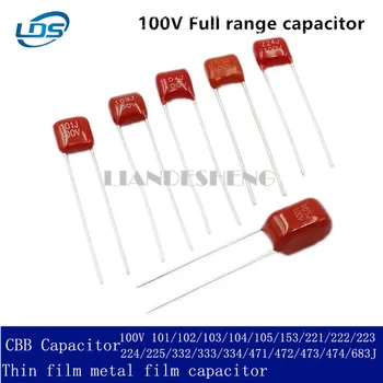 CBB kondensatorius vienetas 100V 102/103/104/105/222/223/224/334/473/474/684J