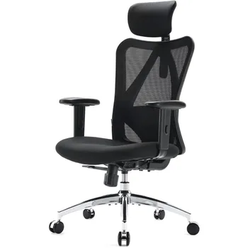 Ergonomiška Biuro Kėdė Didelis ir Aukštas Žmonių Reguliuojamas Pagalvėlės Su 2D rankų atramos Juosmens atrama ir PU Ratai Gamingchair