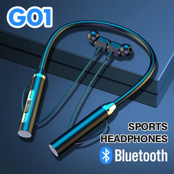 G01 Belaidžio Fone laisvų Rankų įranga Magnetinių Siurbimo Kaklo-sumontuoti Bluetooth 5.2 Hifi Stereo Sporto, Muzikos Ausinių Stereo In-ear Ausinės
