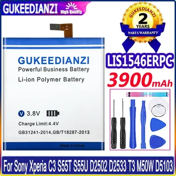 GUKEEDIANZI Sony LIS1546ERPC Baterija Sony Xperia C3 T3 D2533 M50W D5103 S55T S55U D2502 3900mAh Batterij