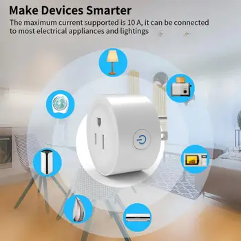 Homekit WIFI Smart Lizdas 10/16A Smart JAV Kištukas Su Galios Stebėjimo Laikas Lizdo Dirbti Su Cozylife Alexa Namuose