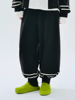 IMAKOKONI originalaus dizaino juodos spalvos elastingos juosmens rudens žiemos devynių minučių kelnės moterims 234331