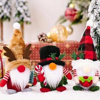 Kalėdų Grotelės Skrybėlę Miško Vyras Beveidis Gnome Lėlės Dovanos, Kalėdų Papuošalų Megzti Skrybėlę Nykštukas Lėlės Kalėdų Ornamentu Naujųjų Metų Dovana
