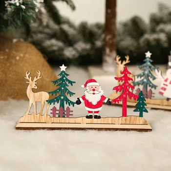 Kalėdų Papuošalų, Medinių Darbalaukio Ornamentu Kalėdų Senelis Merry Xmas Dekoracija Namuose 2024 Naujų Metų Noel Dovana Kalėdų 2024