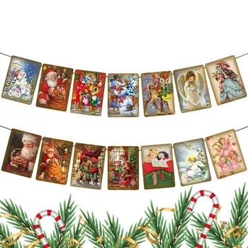 Linksmų Kalėdų Reklama Derliaus Viktorijos Stiliaus Kalėdų Dekoracijos, Patalpų, Namų Biuro Šalis Židinys Mantija