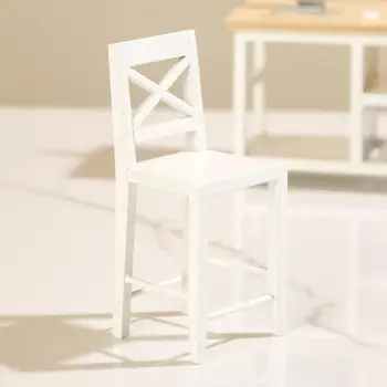 Lėlių Namelio Baldai Modelis Apsimesti Žaisti Mikro Kraštovaizdžio Miniatiūrinės Medinės Kėdės