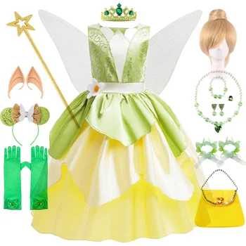 Mer Kostiumu Mergina Dress Up Princess Cosplay Mergaičių Vaidmenų Šalies Kostiumai Vaikams Rankovių Karnavalas Princesė Suknelės