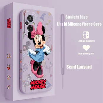 Mickey Mouse Mielas Už Xiaomi Redmi K50G K40S 11 10C 10X 9T 9AT 9A 9C 8A 7 6A 5A A1 Skysčio Kairėje Virvę, Telefono dėklas