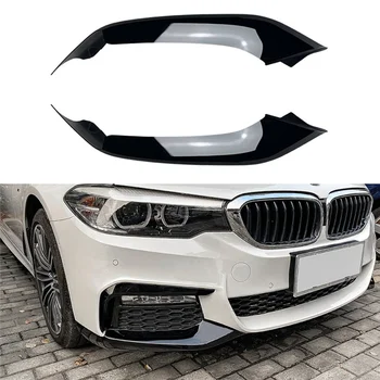 MP Stiliaus Ryškiai Juodos spalvos Priekinis Bamperis Splitter Spoileris Lūpų priekiniai elementai, skirti BMW 5 Serijos G30 G31 M Sportas 525I 530I 2018-2020