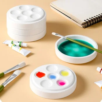 Multi-purpose Baltos Keramikos dvipusis Atspalvių Disko Dažai Dažymo Įrankiai Studentų Akvarelės Atspalvių Grafiti Meno Įrankiai, Reikmenys
