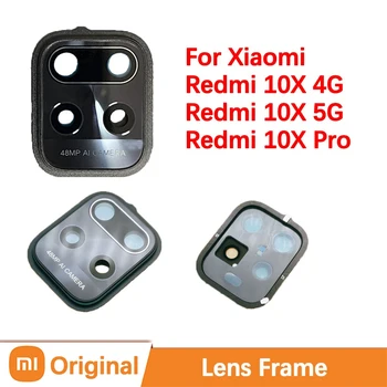 Originalaus Galinio vaizdo Kameros Stiklo Objektyvas Galinio vaizdo Kameros Stiklo Su Rėmu Xiaomi Redmi 10X 4G 10X Pro 5G Laikiklio Dangtelį Pakeitimo Remontas