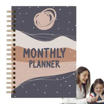 Planuotojas Knygos 2024 Nešiojamų Planuotojas Spiralės Privalomas Sklandžiai Raštu Planavimo Kalendorius Knyga Su Pakankamai Tuščioje Vyrams, Moterims