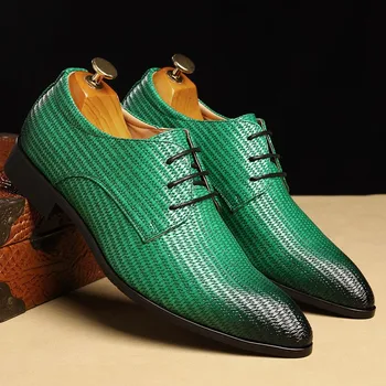 Plius dydžio rudenį vyrų verslo suknelė, batai, nurodė Britų mados batų įspaudų vyriški batai M427