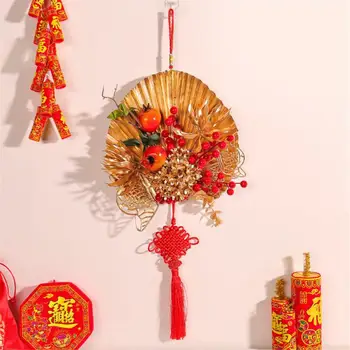 Priedai Veltiniams, Vilna Lengvai Pakabinti Kinų Naujieji Metai Girliandą Unikalaus Dizaino Šventinė Namų Dekoracija Vainikas Lengva Atlikti Raudonųjų Vaisių Ventiliatorius Elegantiškas
