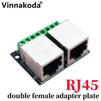 RJ45 Dvigubai moterų adapterio plokštės, RJ45 tinklo adapteris valdybos paverčia 3.5 žingsnio terminalo 8P tinklo adapteris