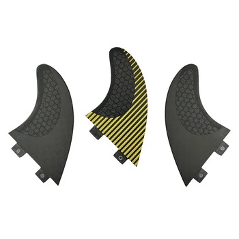 UPSURF Burlenčių Didelių Pelekų du kartus Skirtukai Anglies Pluošto Korio Trumpas Valdybos Pelekai privairavimo įrenginys, Tri Quilhas Stiklo Reinforeced Surf