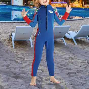 Vaikai Hidrokostiumą, Laikyti Šiltai Priekiniai Zip maudymosi kostiumėlį, Baseinas, Vandens Sportas Baidarės XXL Mėlyna