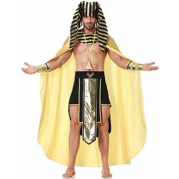 Vyrai Faraono Kostiumai Helovinas Kostiumas Suaugęs Žmogus Senovės Egipte, Egipto Faraonas Tutankhamun Karalius Cosplay Apranga