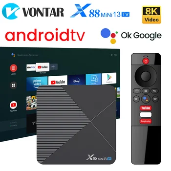 X88 Mini 13 TV Box Android13 ATV UI Rockchip RK3528 Keturių Branduolių 64 bitų Cortex A53 Paramos 8K Vaizdo 4K 60fps Wifi6 BT5.0 Set Top Box