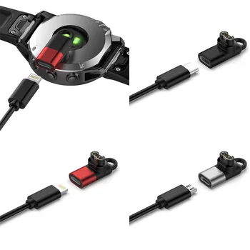 Įkrovimo adapteris, Skirtas Garmin Venu3 Venu3s Vivoactive5 Instinktas Žiūrėti Įkrovimo lizdas Konvertuoti Tipas-C/Micro USB